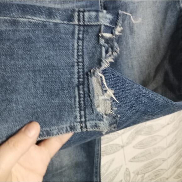 Paige Verdugo Ankle Jeans Denim Chewed Raw Hem - Picture 5 of 8